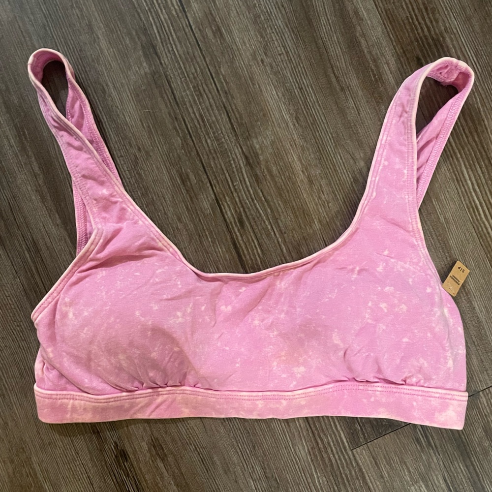 PINK Victoria's Secret Light Pink Tie-Dye Wireless Bralette